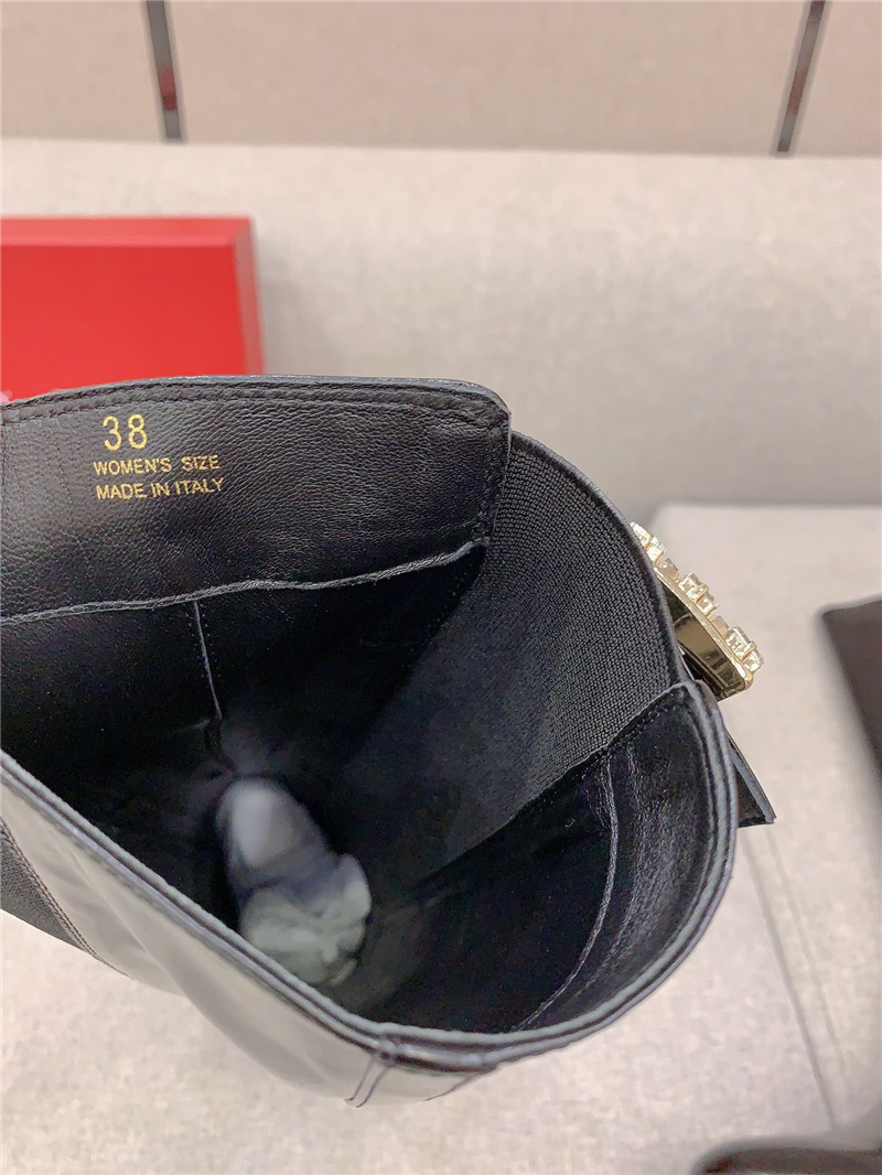 Roger Vivier Viv Rangers Patent Leather Knee-High Boots