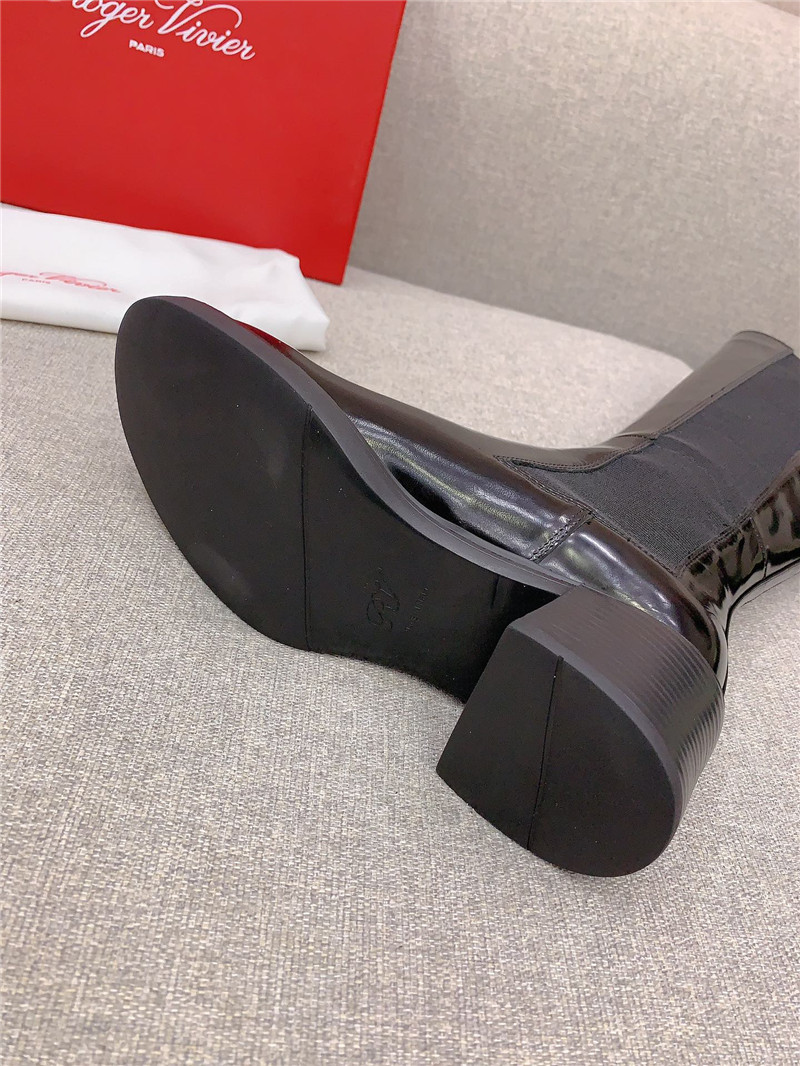 Roger Vivier Viv Rangers Patent Leather Knee-High Boots