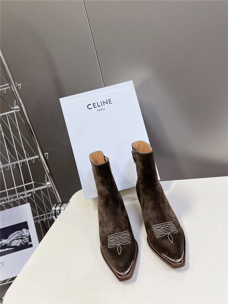 Ce1i*e bronze suede western boots
