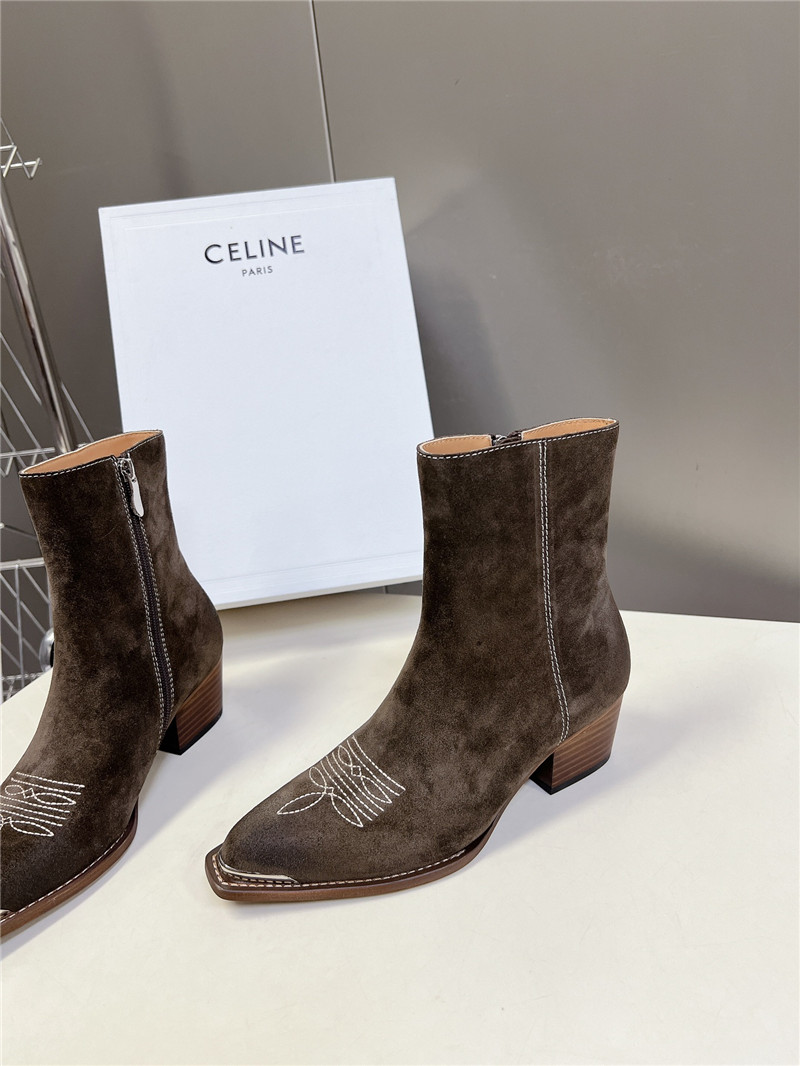 Ce1i*e bronze suede western boots