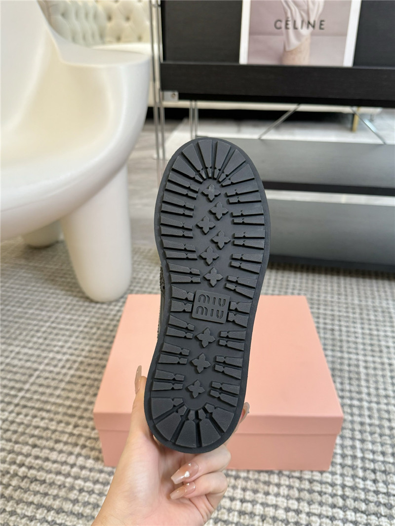 Miu Miu Chelsea Platform Black Ankle Boots