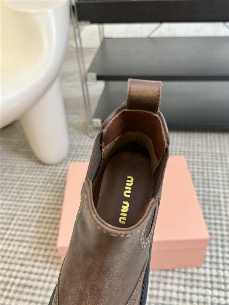 Miu Miu Chelsea Platform Ankle Boots