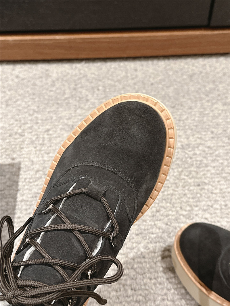 Pra*a suede lace-up shearling boots