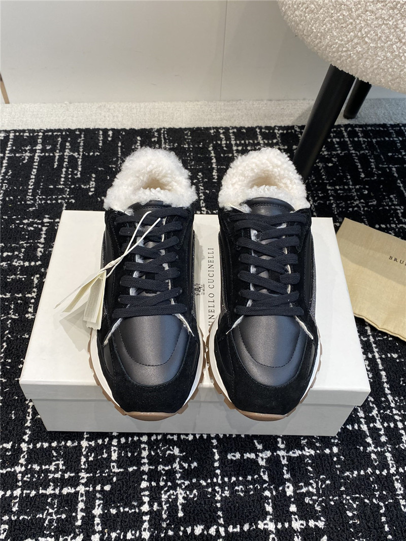 BC Wool Monili Beads Suede Sneakers