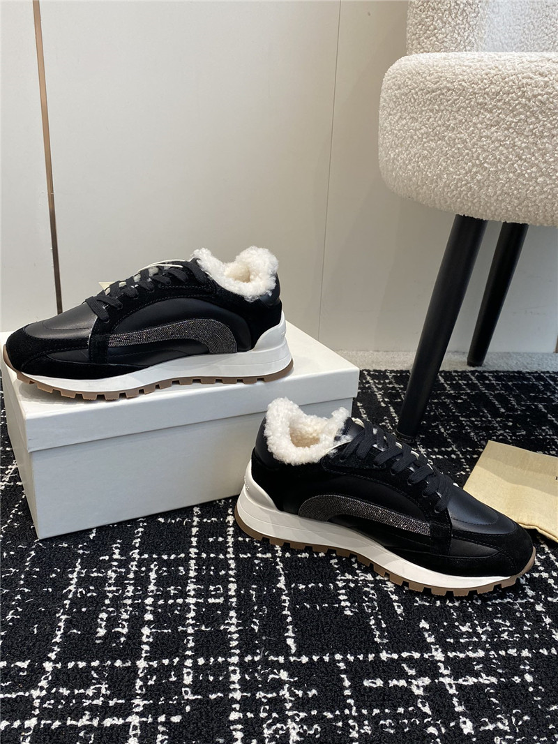 BC Wool Monili Beads Suede Sneakers