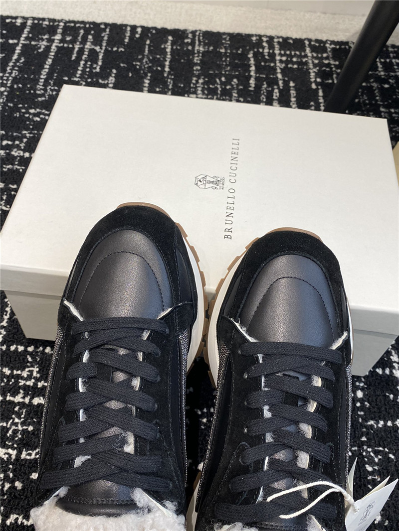 BC Wool Monili Beads Suede Sneakers