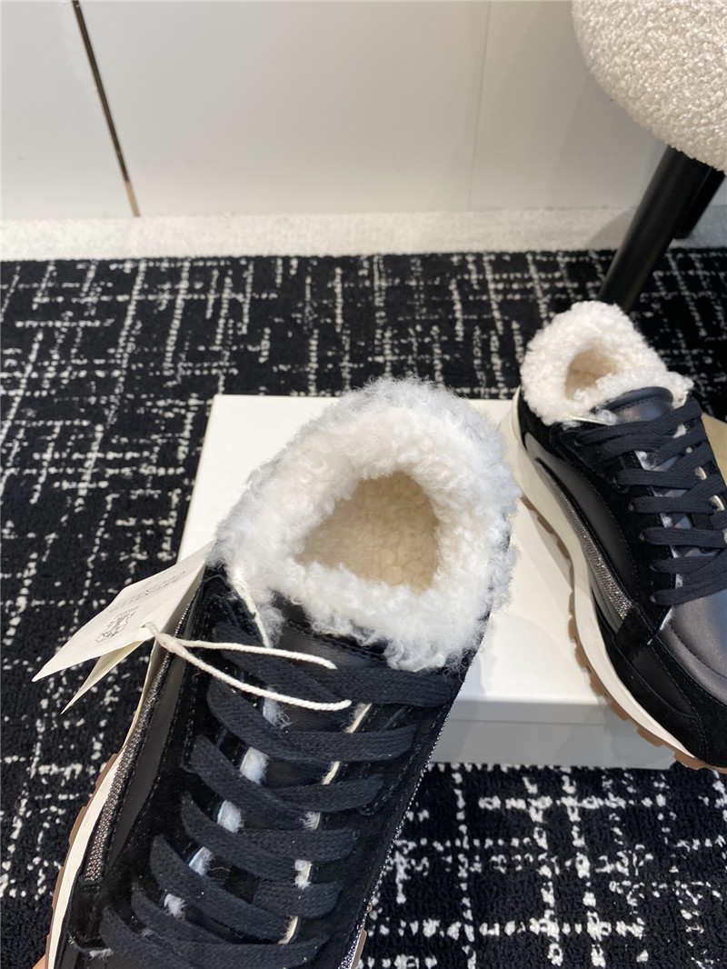 BC Wool Monili Beads Suede Sneakers