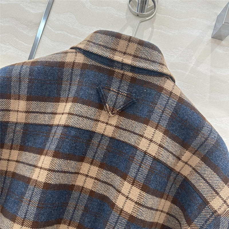 Pra*a preppy cropped shirt