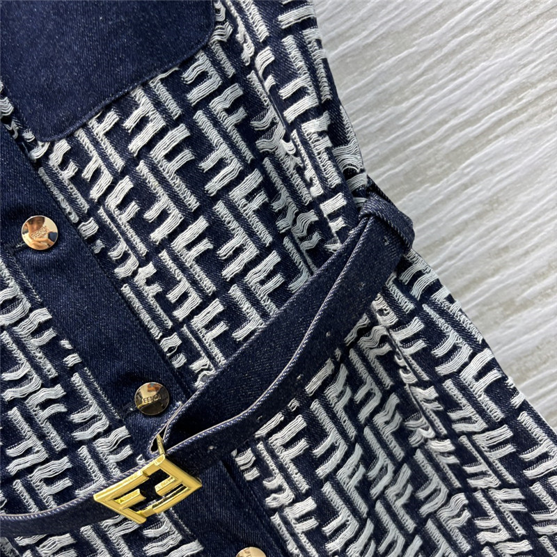 F**di denim vest skirt