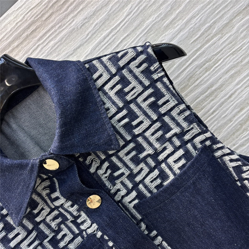 F**di denim vest skirt