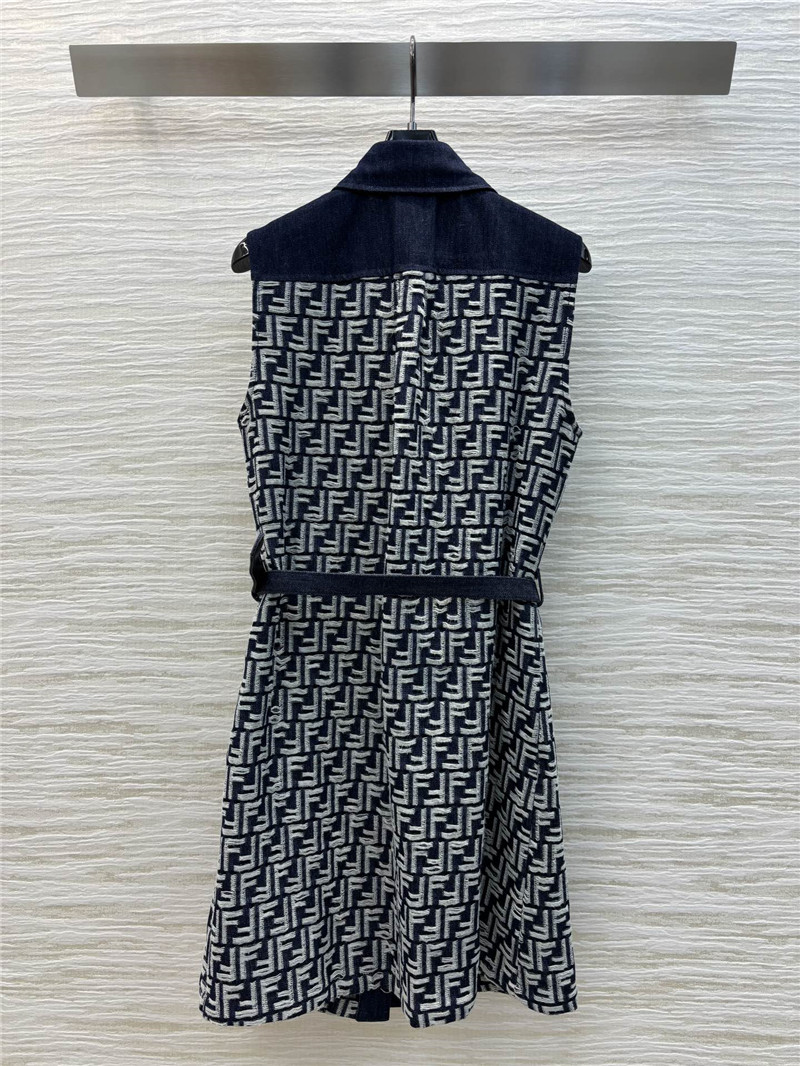 F**di denim vest skirt