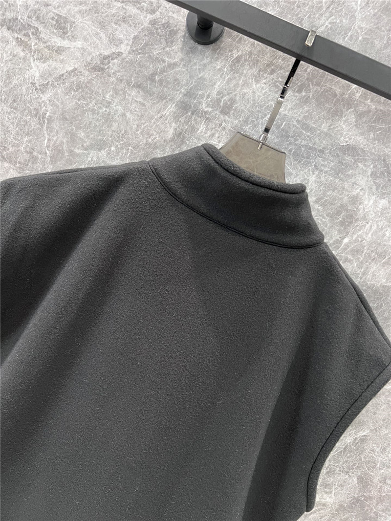 M1um1u stand collar vest coat