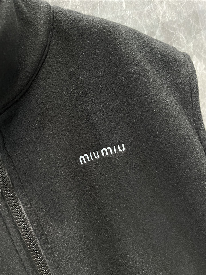 M1um1u stand collar vest coat