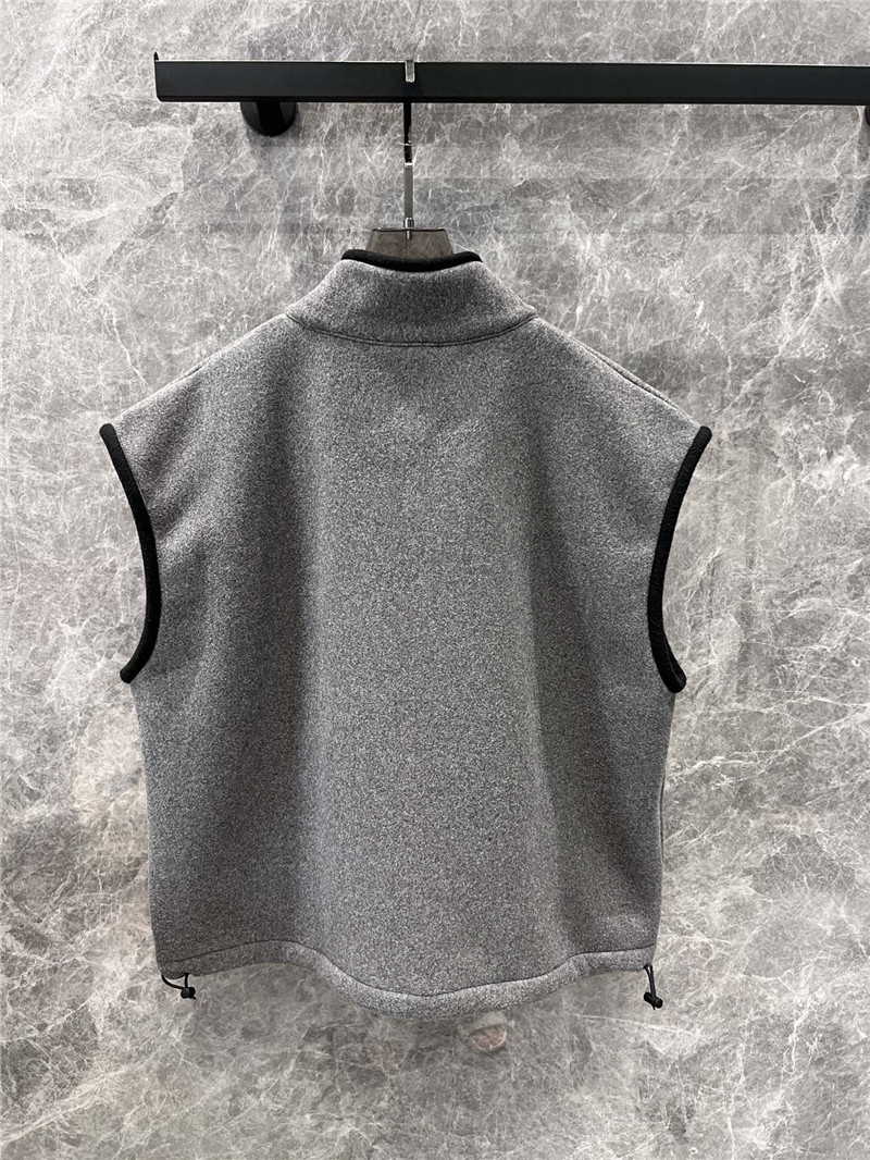 M1um1u stand collar vest coat