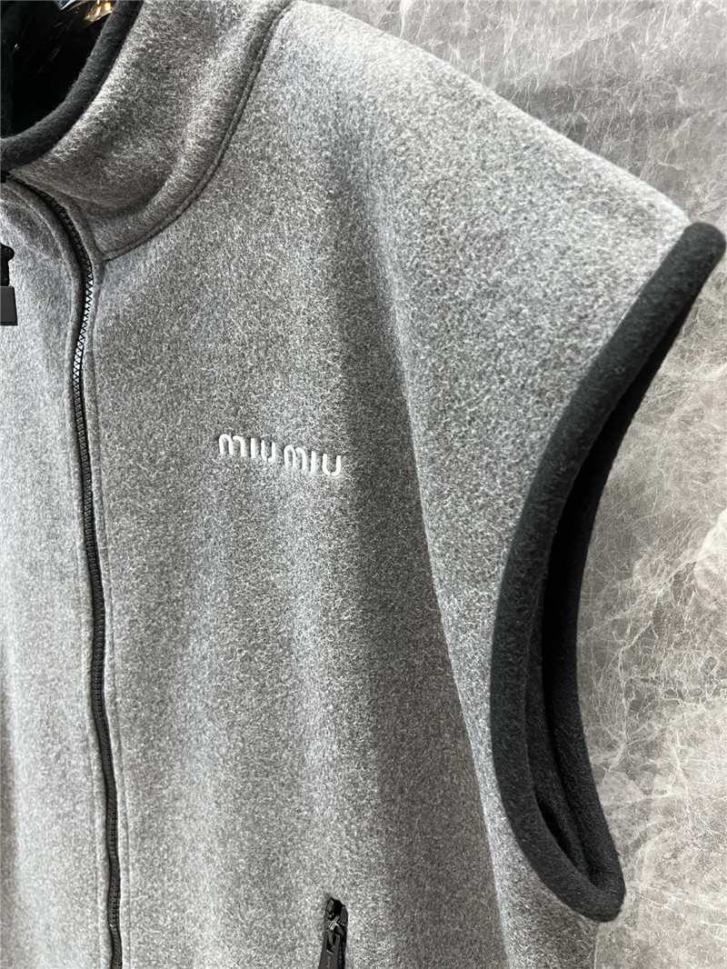 M1um1u stand collar vest coat