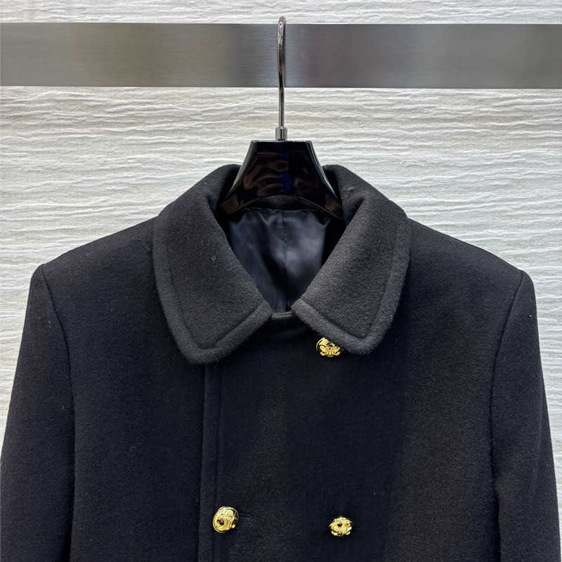 Ce1i*e double breasted wool coat