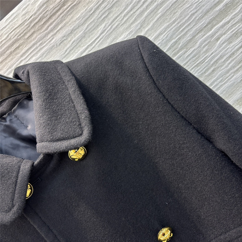 Ce1i*e double breasted wool coat