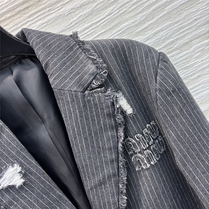 M1um1u denim suit jacket