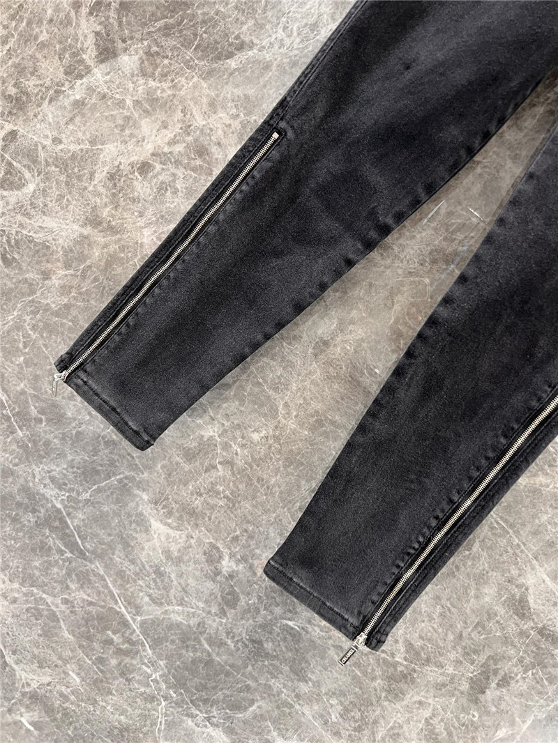 Ch**el side zip jeans