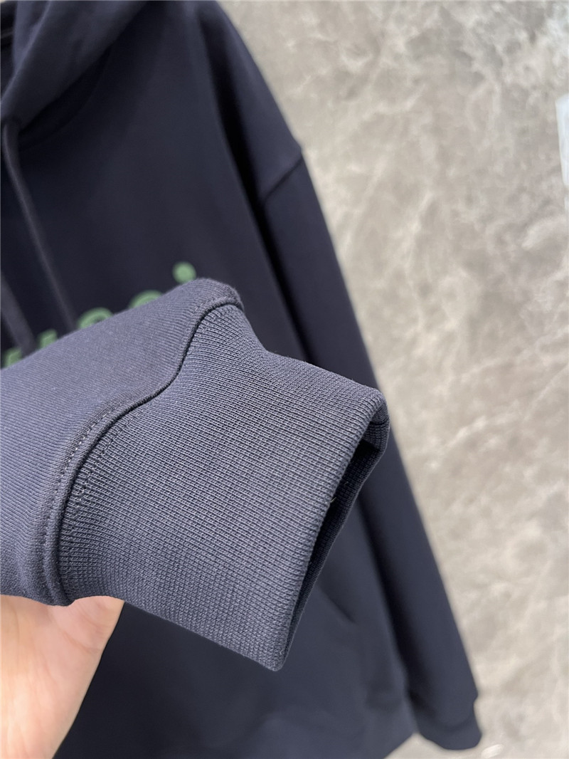 Gvc*1 navy logo cotton hoodie