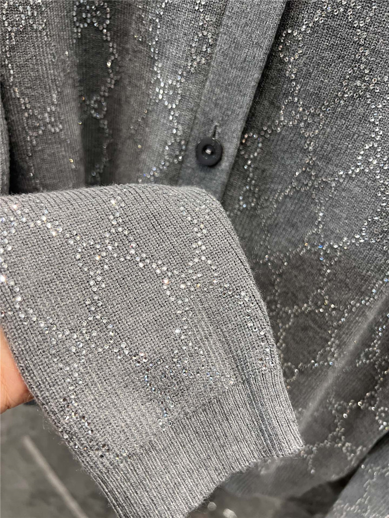 Gvc*1 gg rhinestone cardigan grey