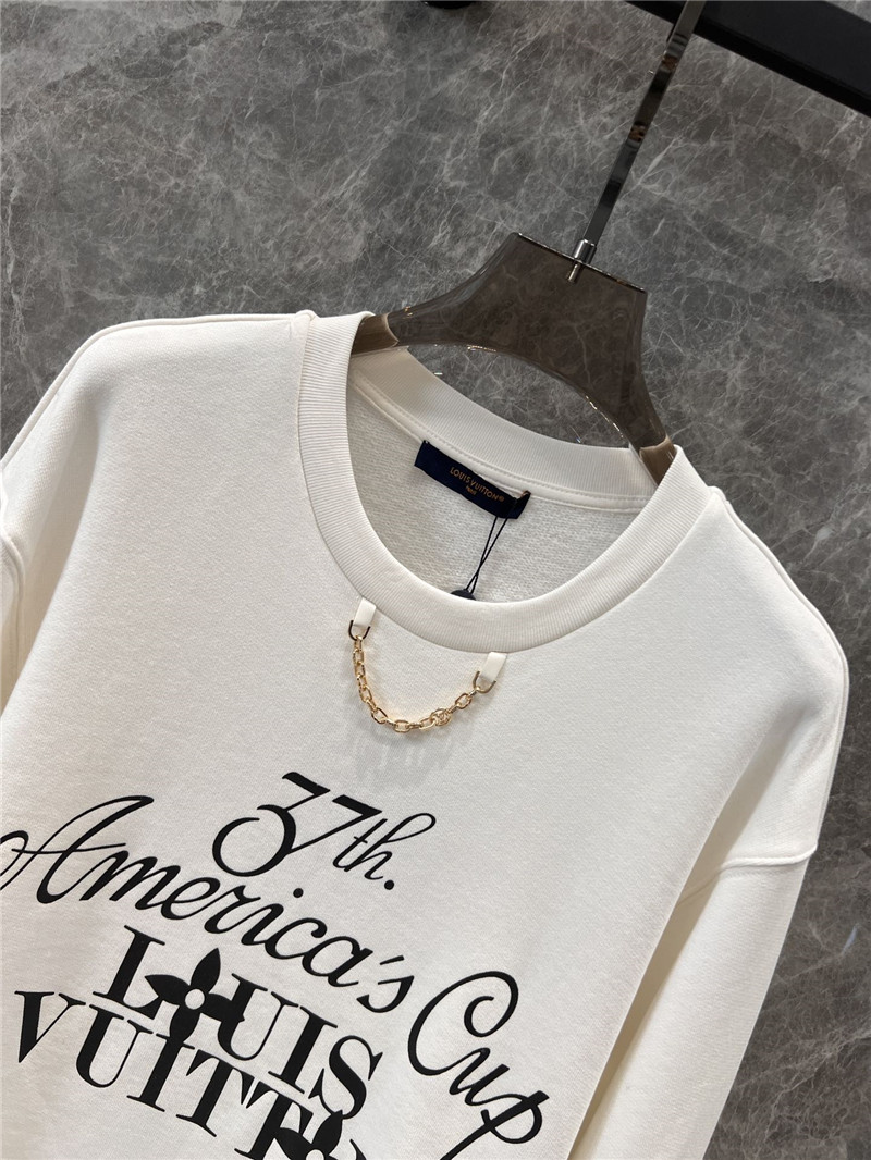 LV x AC Chain Printed Sweatshirt White