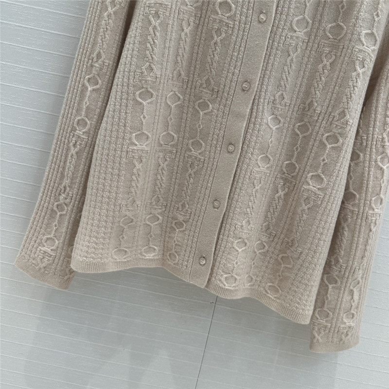 H**me5 cable cashmere shirt cardigan grey