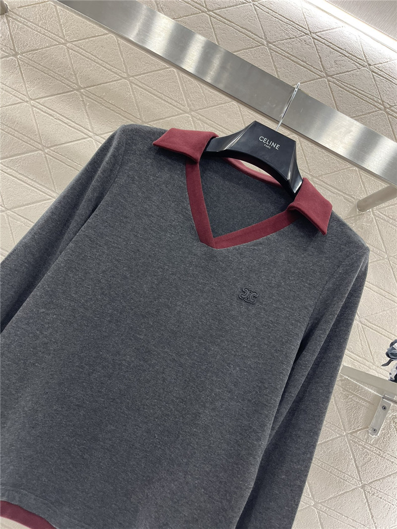 Ce1i*e fake two piece bottoming shirt