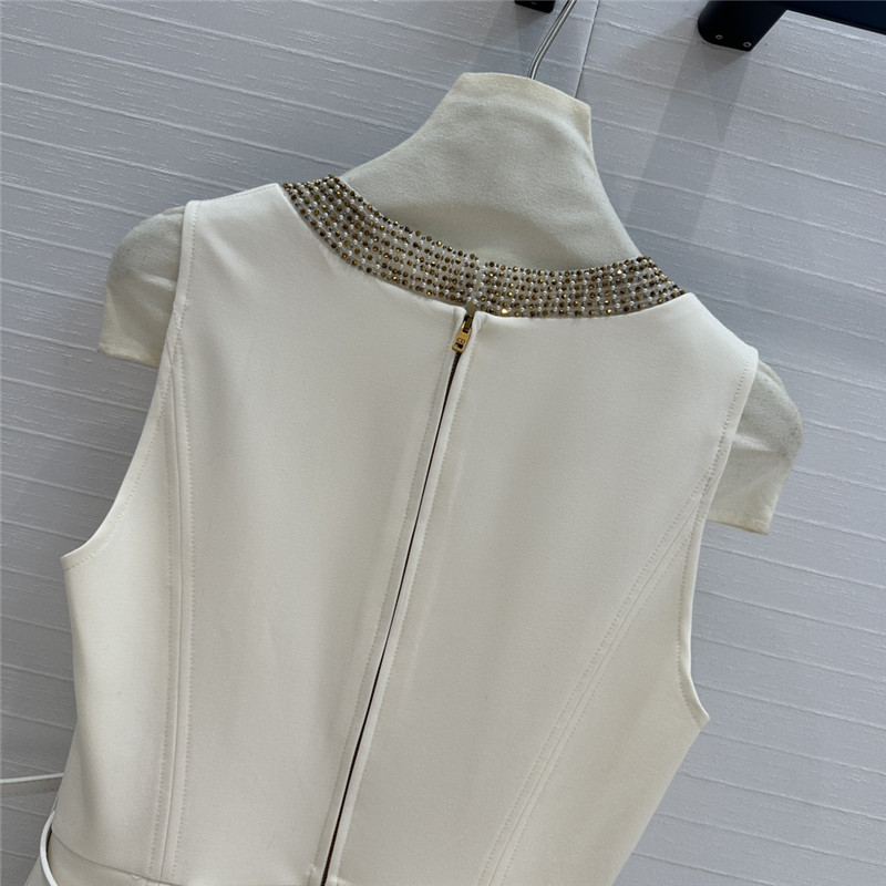 D10r sleeveless silk wool dress