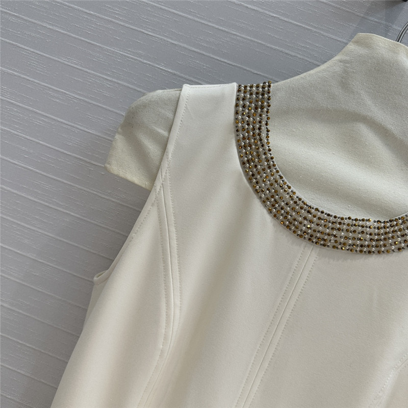 D10r sleeveless silk wool dress