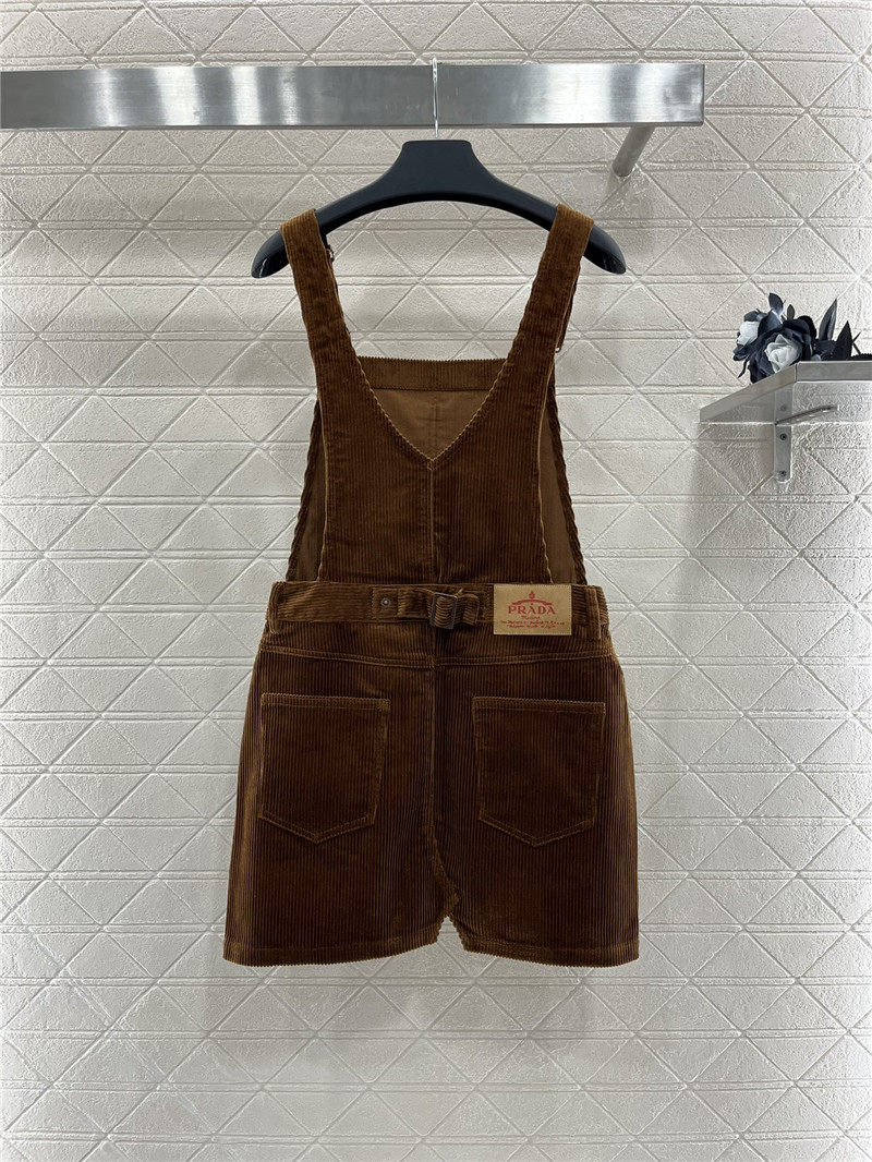 Pra*a corduroy overalls skirt