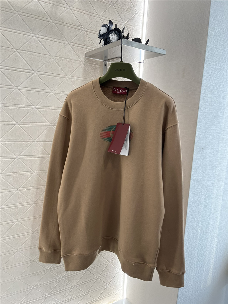 Gvc*1 cotton jersey sweatshirt camel