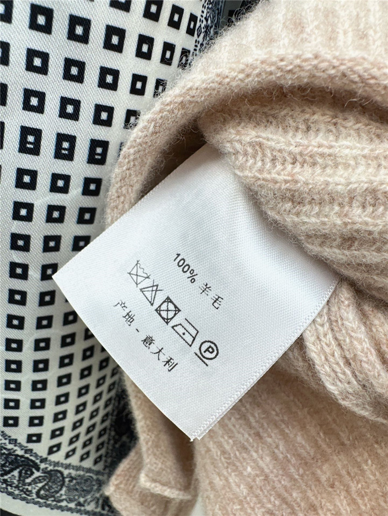 Miu Miu Ribbon Wool Cardigan Beige