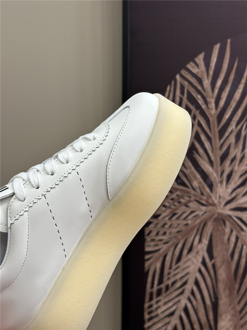 Miu Miu White Bleached Leather Sneakers