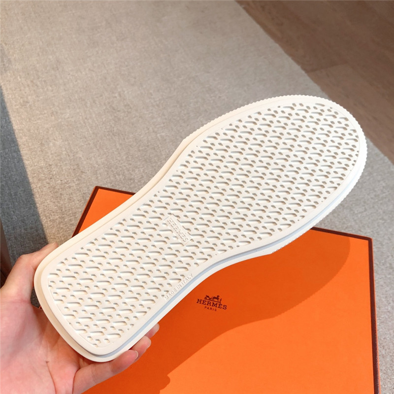 H**me5 white leather lace-up sneakers