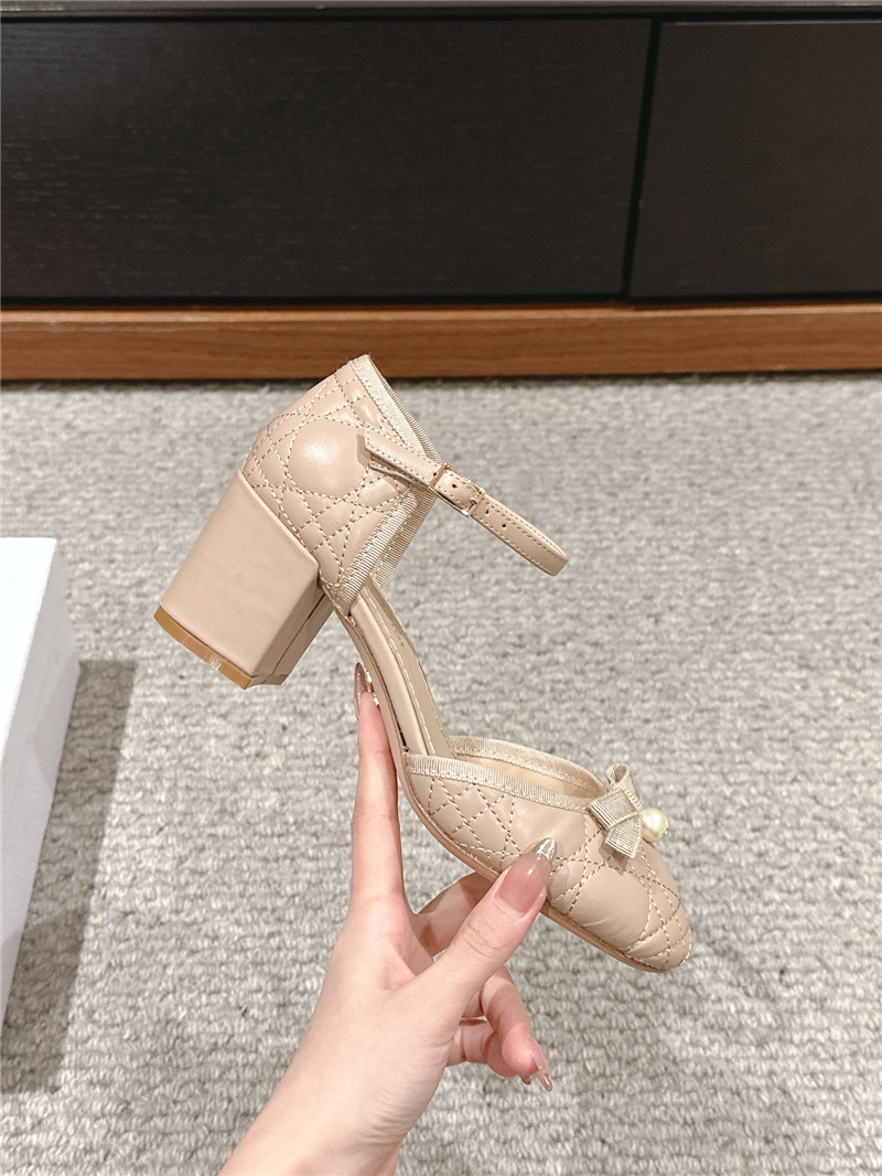 D10r nude ballet pumps quilted cannage calfskin