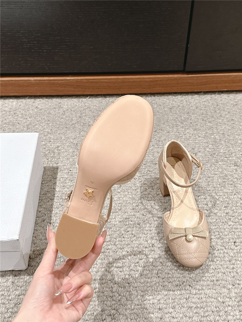 D10r nude ballet pumps quilted cannage calfskin