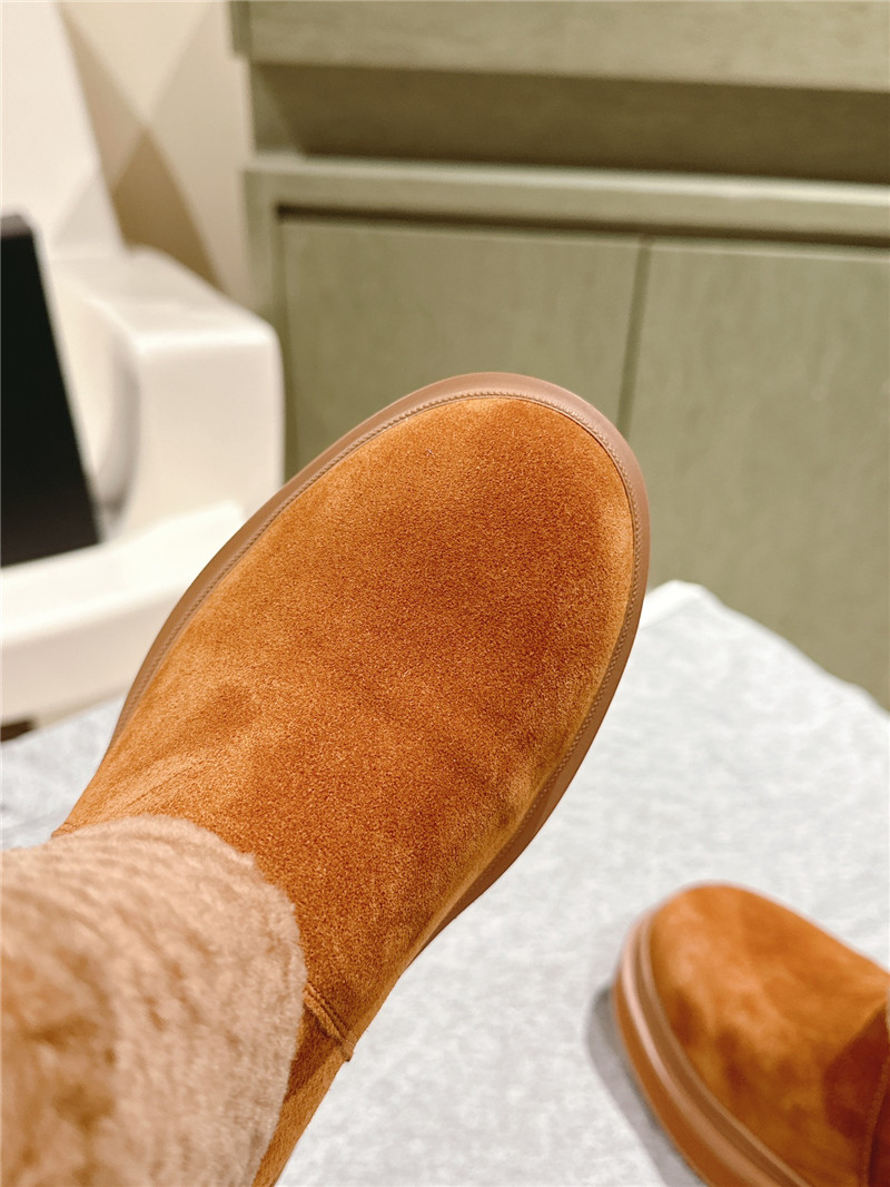 Ch**el suede shearling ankle boots