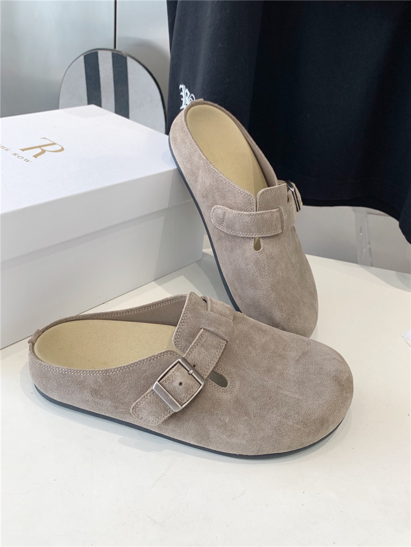 The R0w hugo slide in ash suede