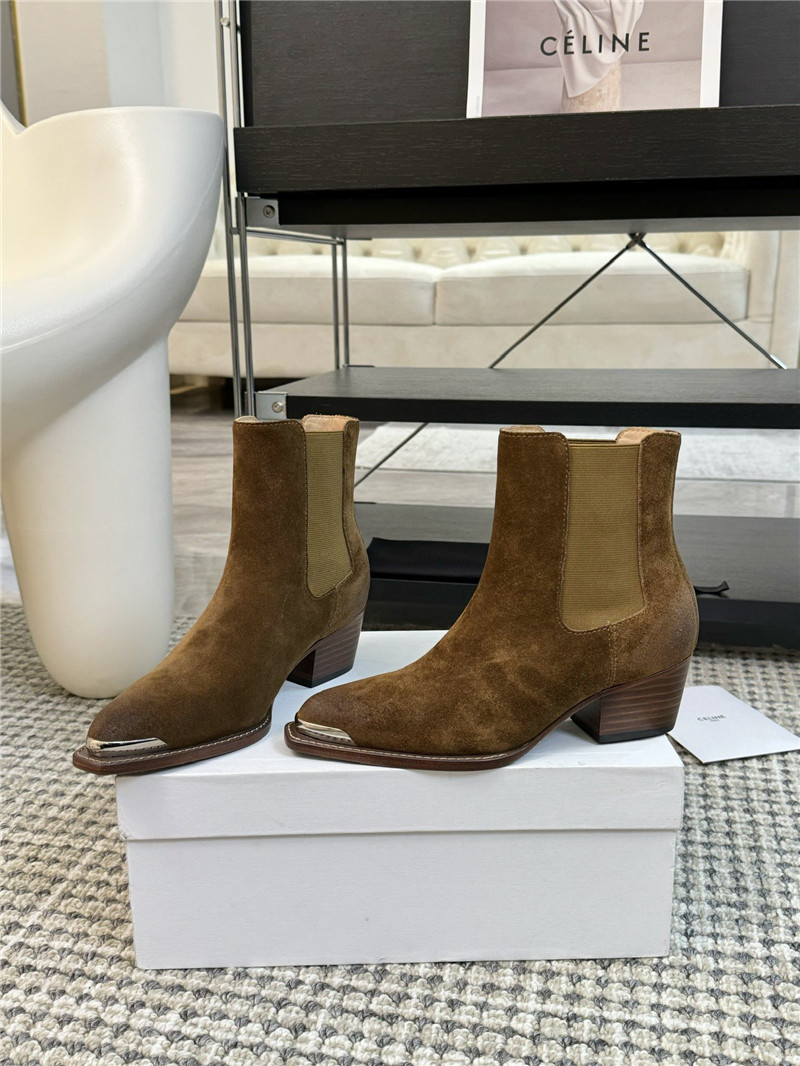 Ce1i*e brown suede chelsea boots for women