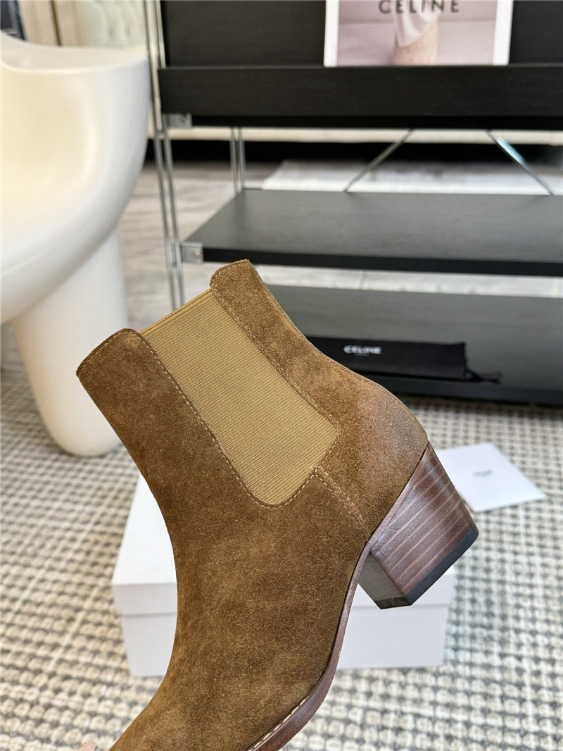 Ce1i*e brown suede chelsea boots for women