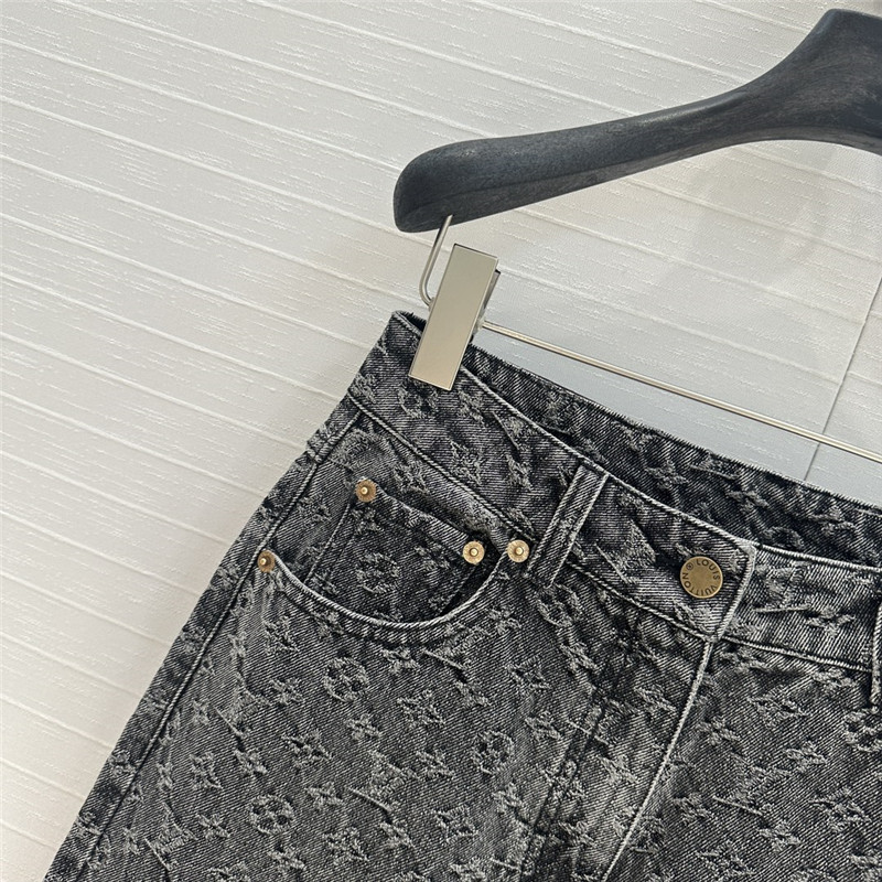 l0vis Vvtt0n lv jacquard denim trousers