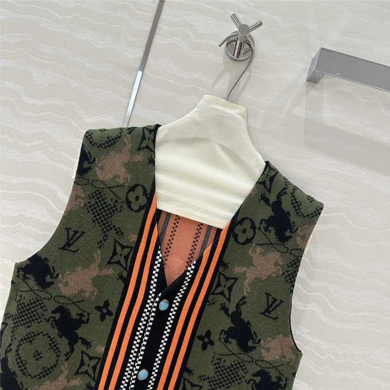l0vis Vvtt0n lv jacquard pattern vest