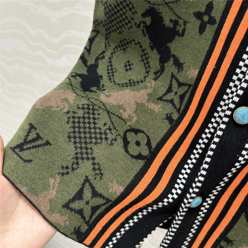 l0vis Vvtt0n lv jacquard pattern vest