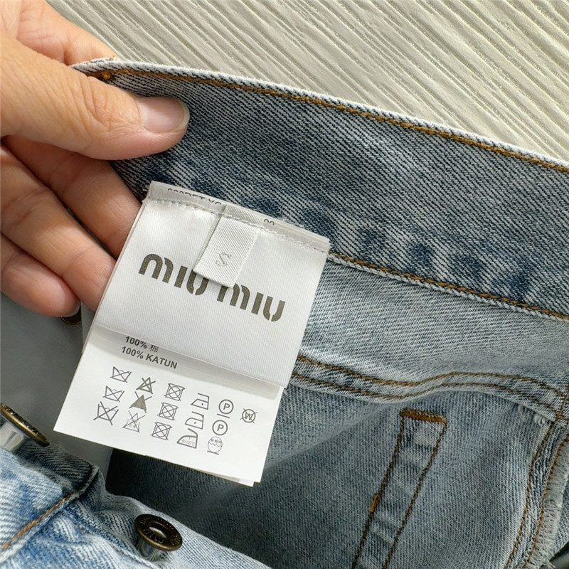 M1um1u denim shorts