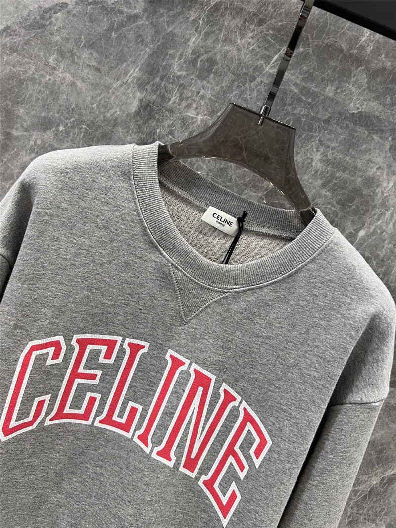 Ce1i*e logo cotton jersey sweatshirt grey