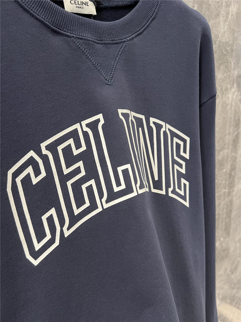 Ce1i*e logo cotton jersey sweatshirt in navy