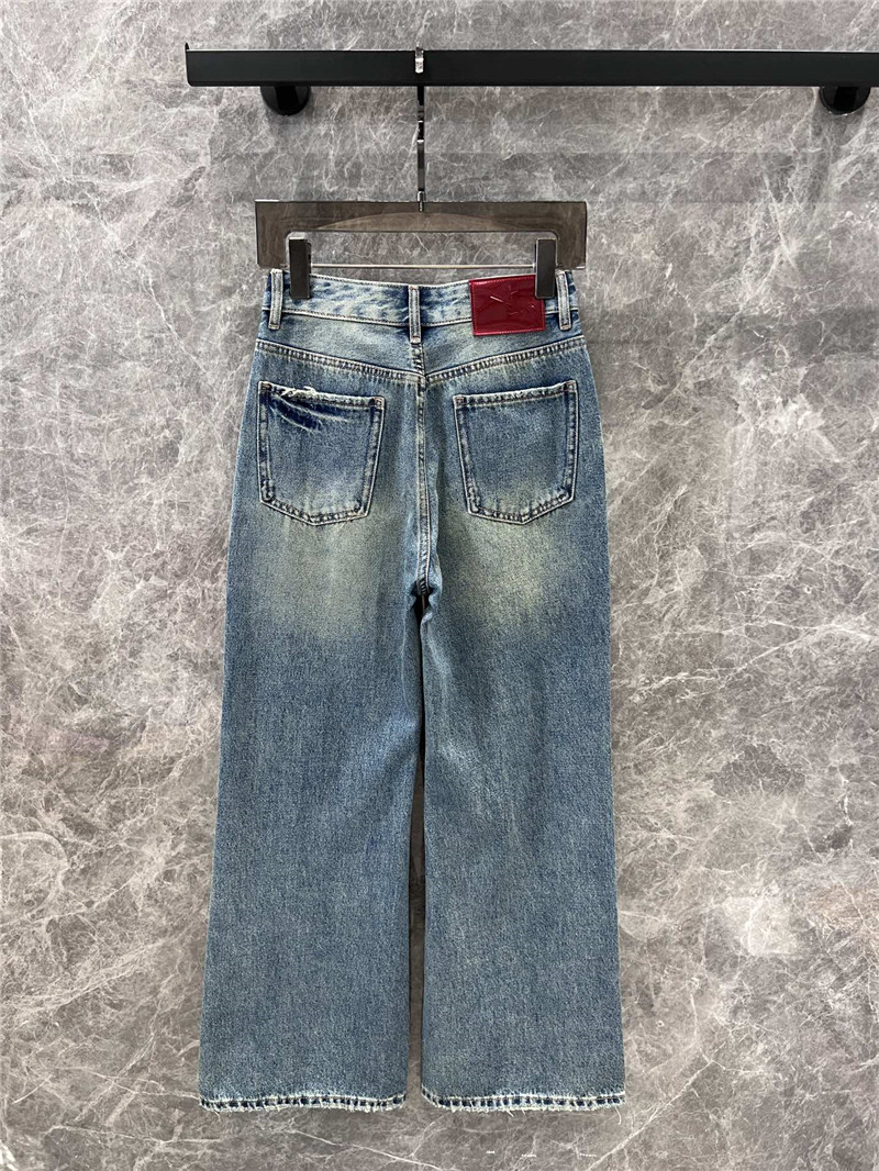 Y51 washed denim trousers
