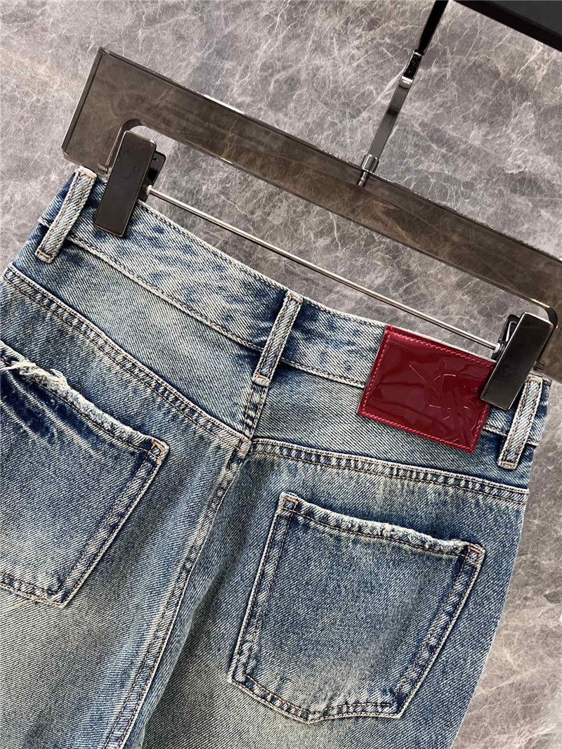 Y51 washed denim trousers