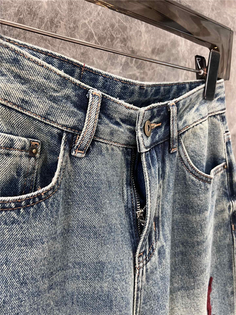Y51 washed denim trousers